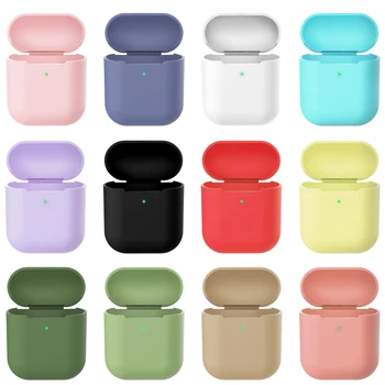 Barvita Primeru Zaščitni Silikonski Pokrov Primeru Shockproof Cover za Apple Brezžično Polnjenje Slušalke Polje Torbica Vrečke