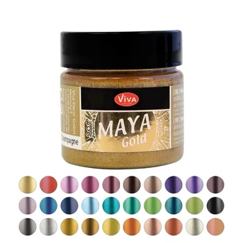 Viva Dekor Maya Gold Vodni osnovi Barve, 45ml, quick dry, primerna za večino površine, ki je izdelan v Nemčiji